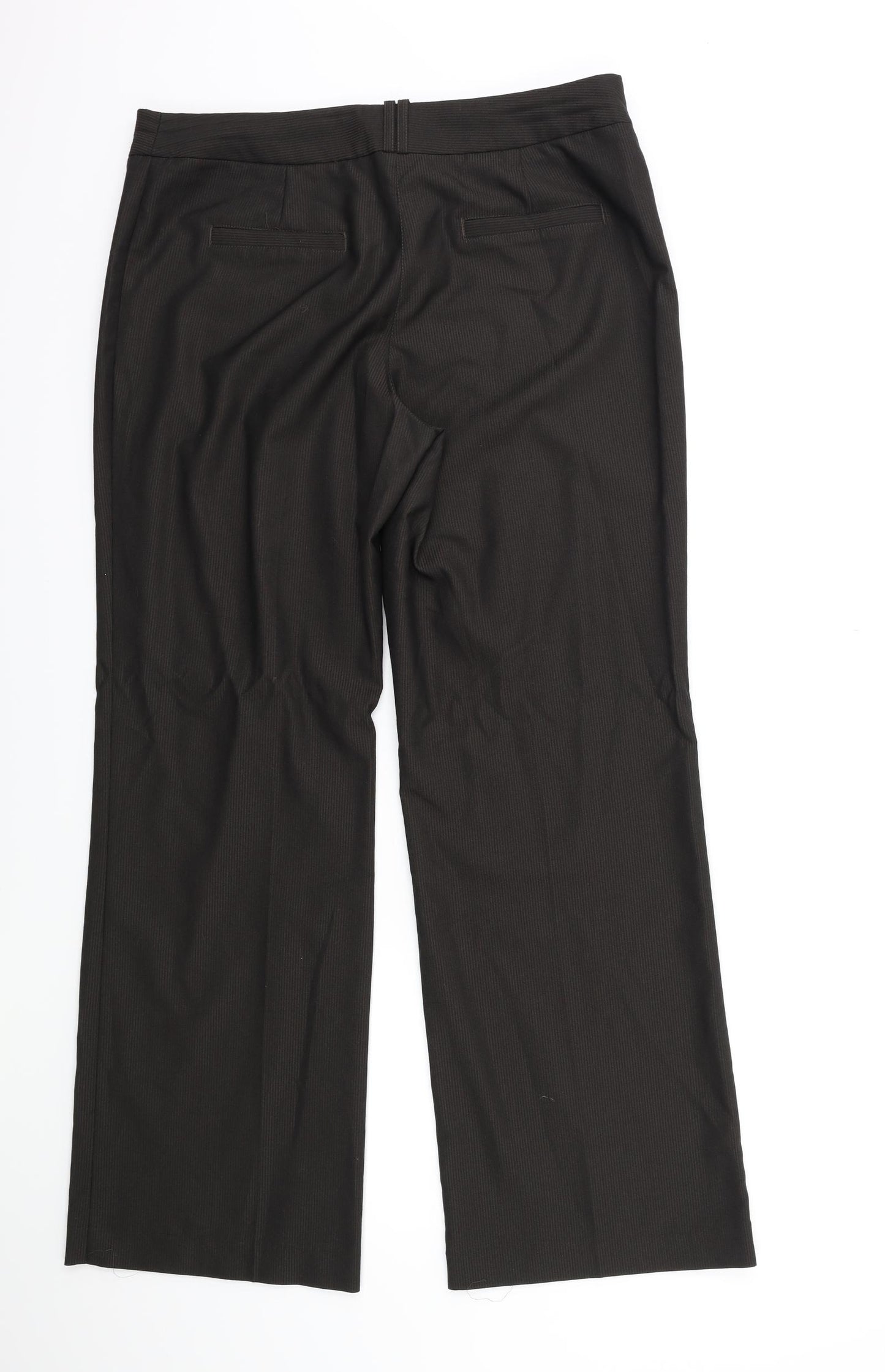 NEXT Womens Brown Striped  Trousers  Size 34 in L30 in
