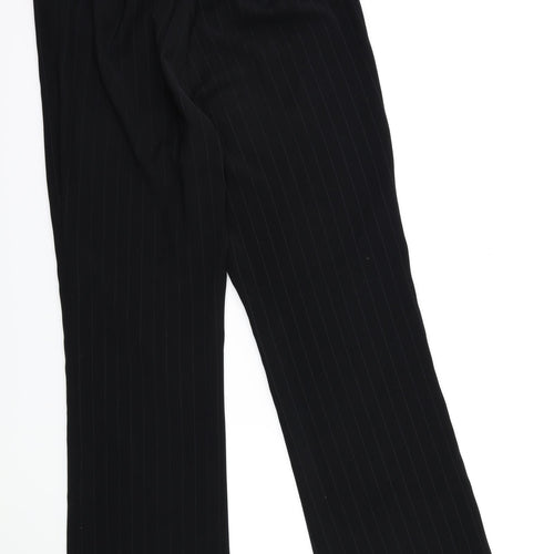 Preworn Womens Black Striped  Trousers  Size 36 in L30 in