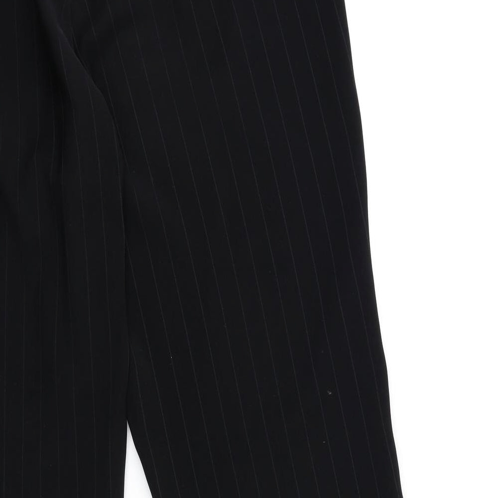 Preworn Womens Black Striped  Trousers  Size 36 in L30 in