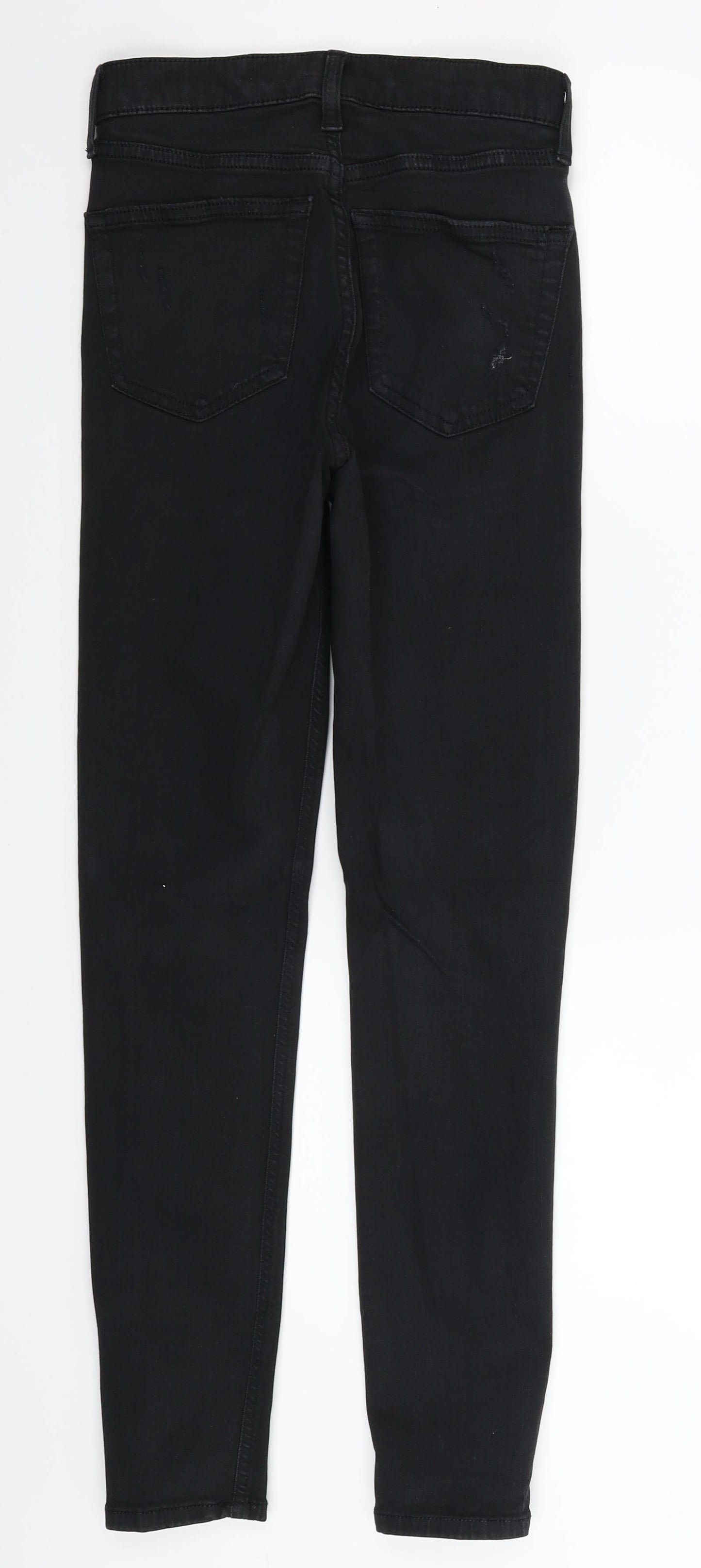 Topshop Womens Black  Denim Skinny Jeans Size 26 in L28 in