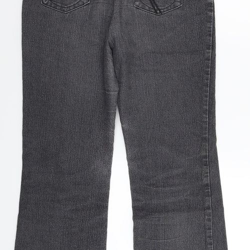 Per Una Womens Grey  Denim Bootcut Jeans Size 10 L30 in