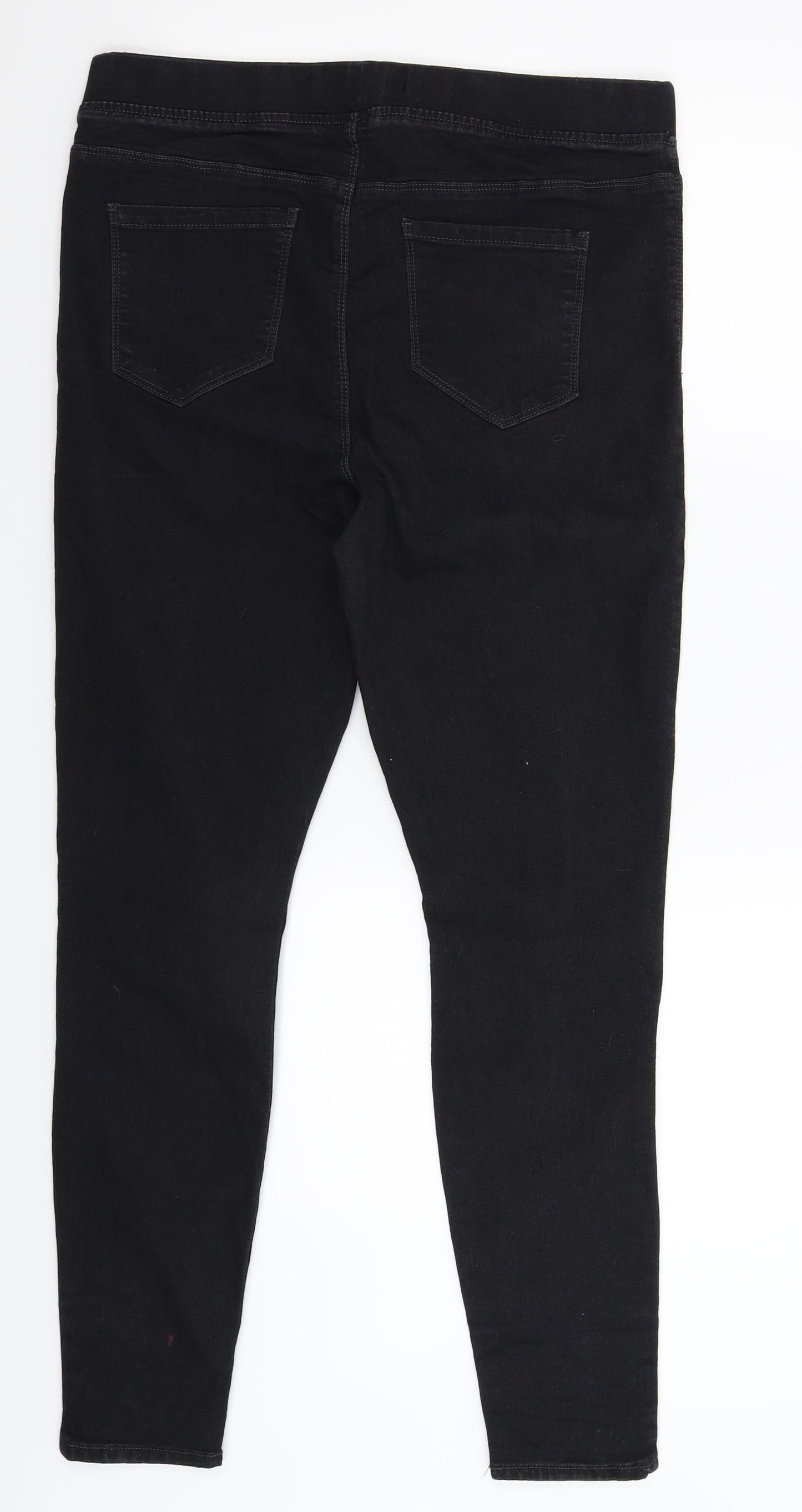 Pep&Co Womens Black  Denim Jegging Jeans Size 14 L28 in