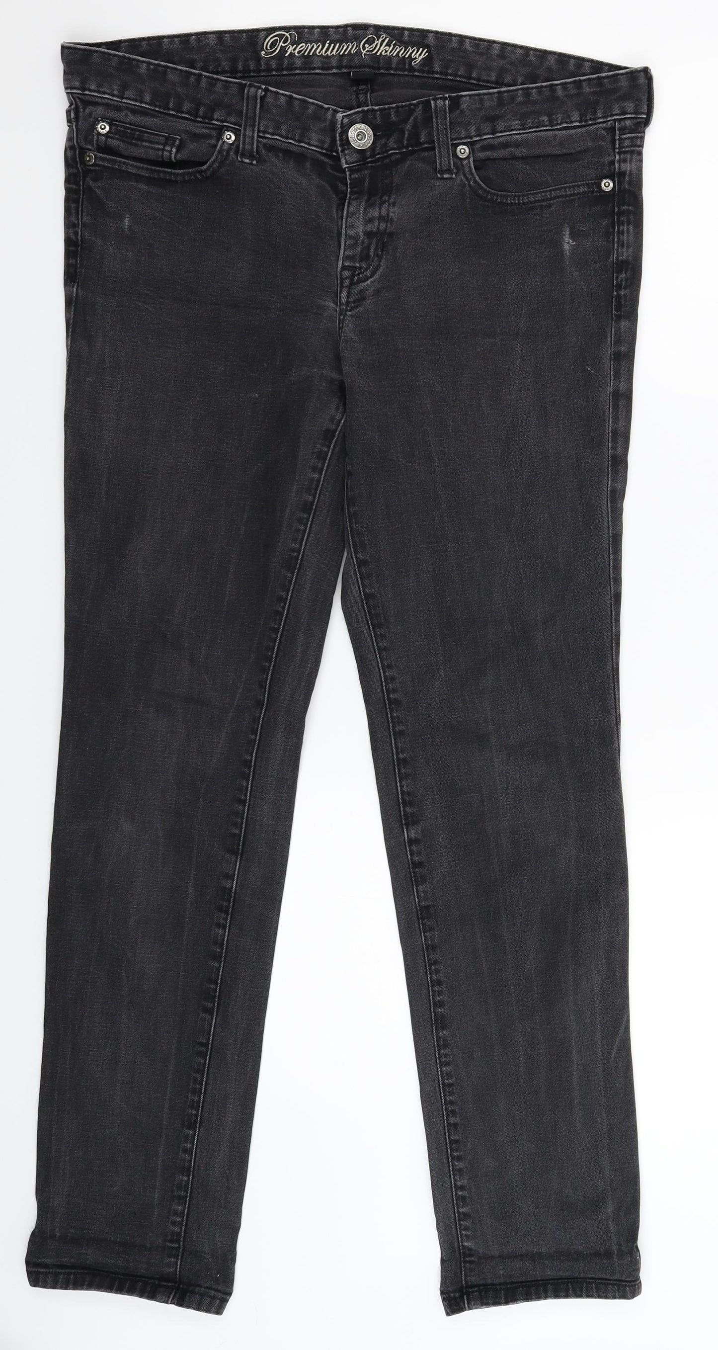 Gap Womens Black  Denim Skinny Jeans Size 14 L29 in