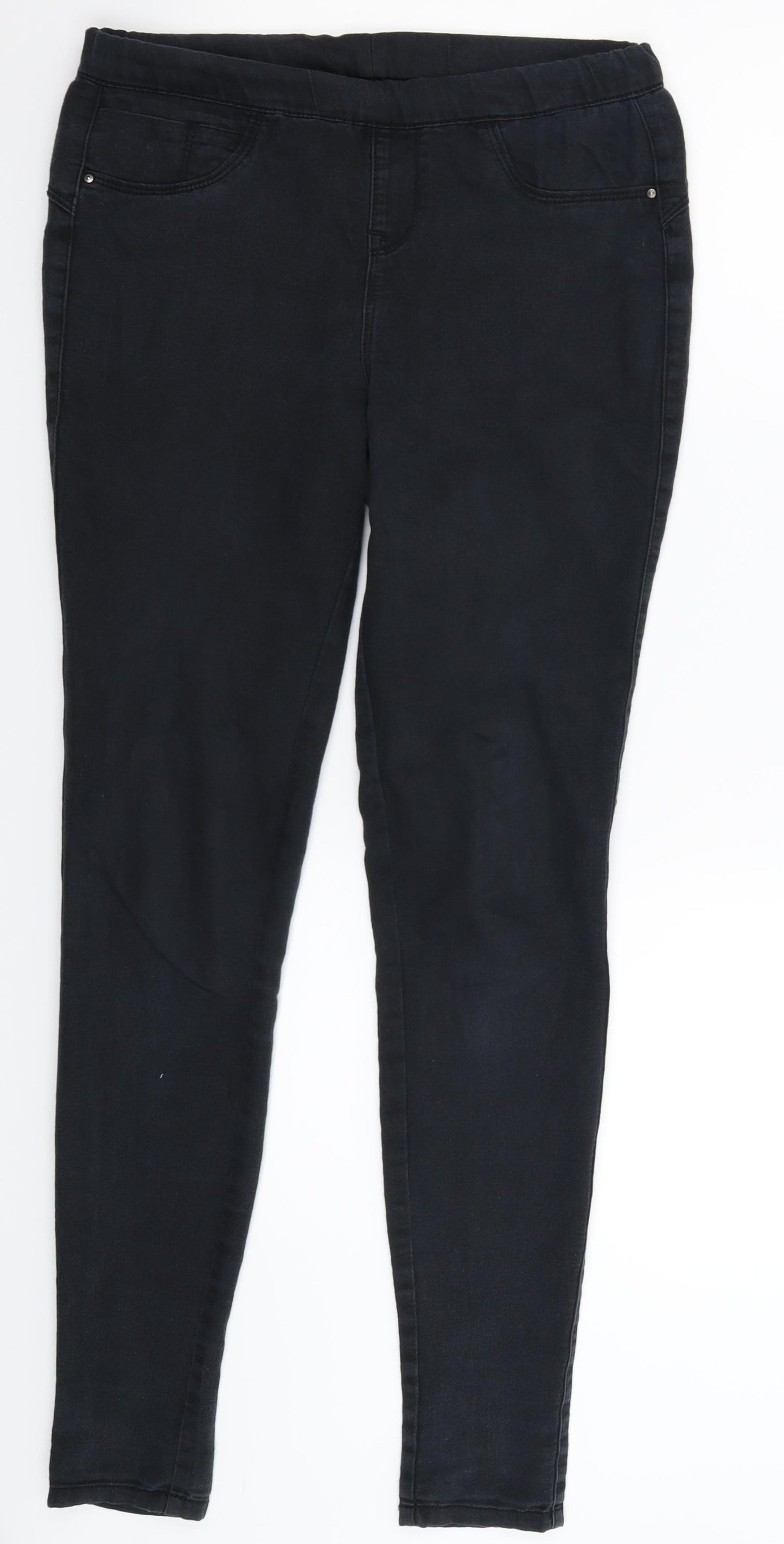 Preworn Womens Black  Denim Jegging Jeans Size 30 in L30 in