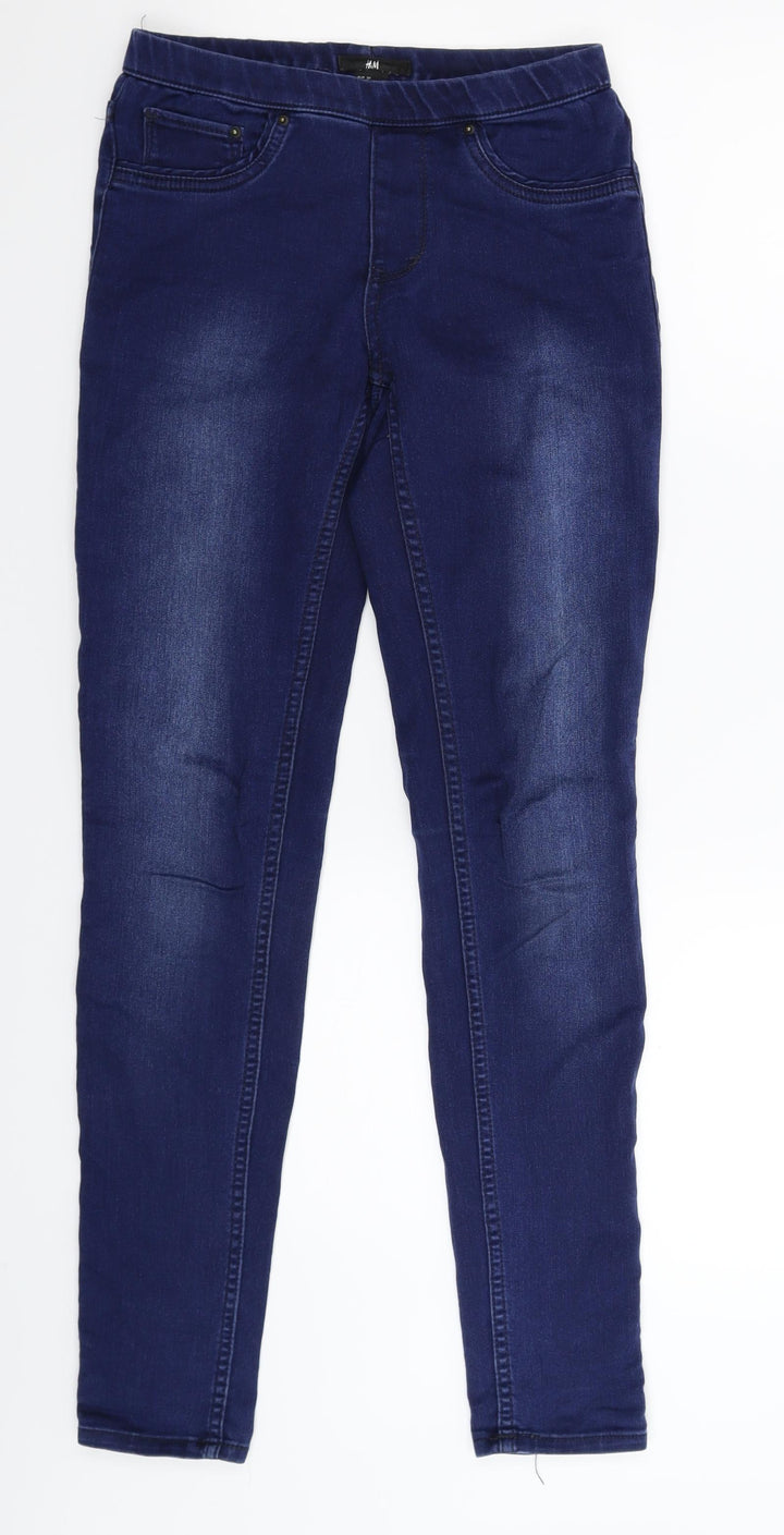 H&M Womens Blue  Denim Jegging Jeans Size 6 L29 in