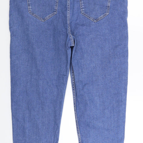 Marks and Spencer Womens Blue  Denim Cropped Jeans Size 18 L24 in