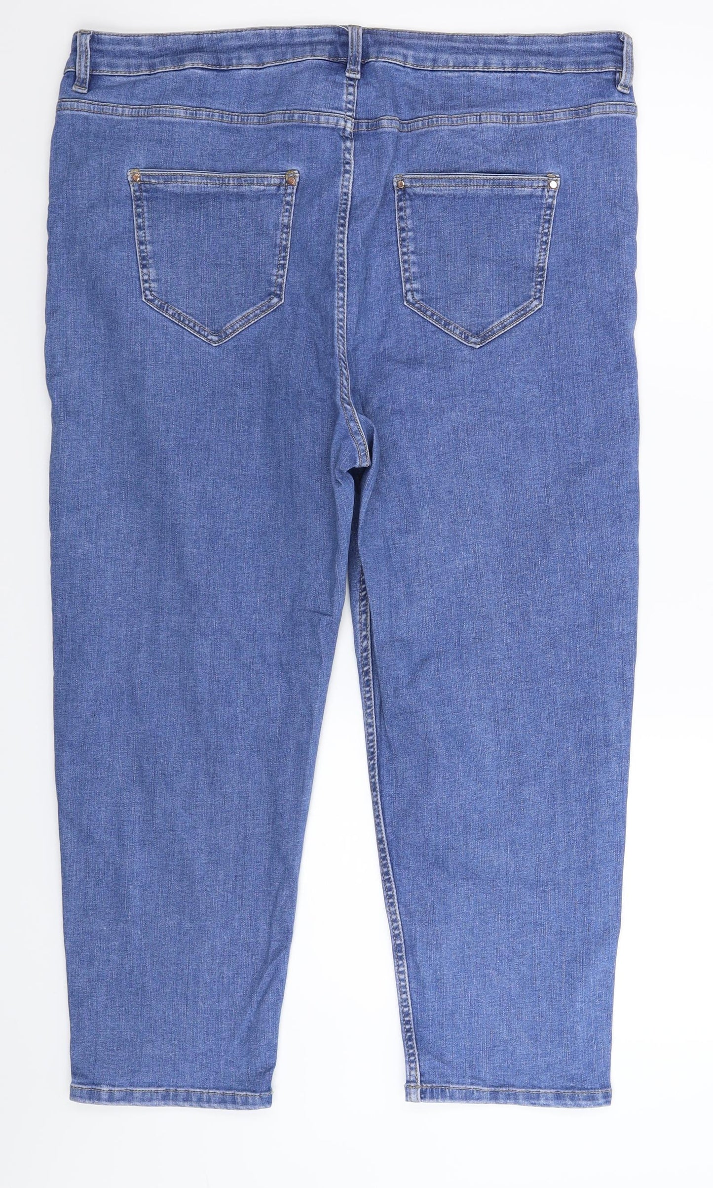 Marks and Spencer Womens Blue  Denim Cropped Jeans Size 18 L24 in