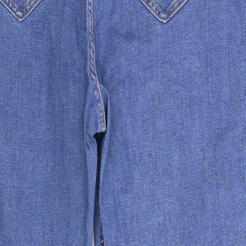 Marks and Spencer Womens Blue  Denim Cropped Jeans Size 18 L24 in