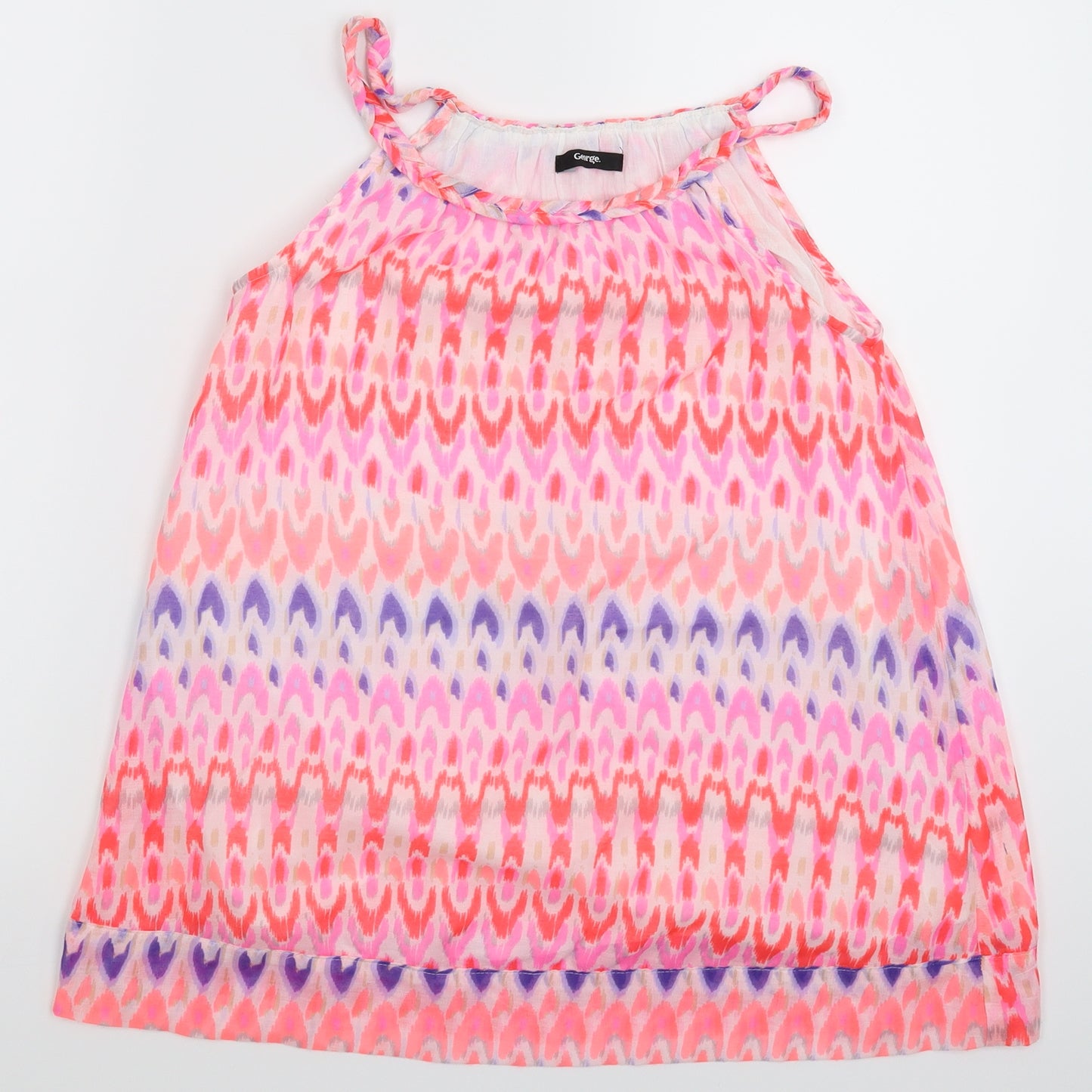 George Girls Multicoloured   Tank Dress  Size 12 Years