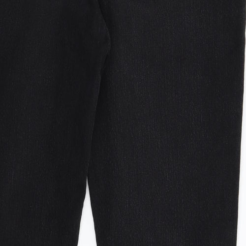 George Womens Black  Denim Bootcut Jeans Size 16 L33 in