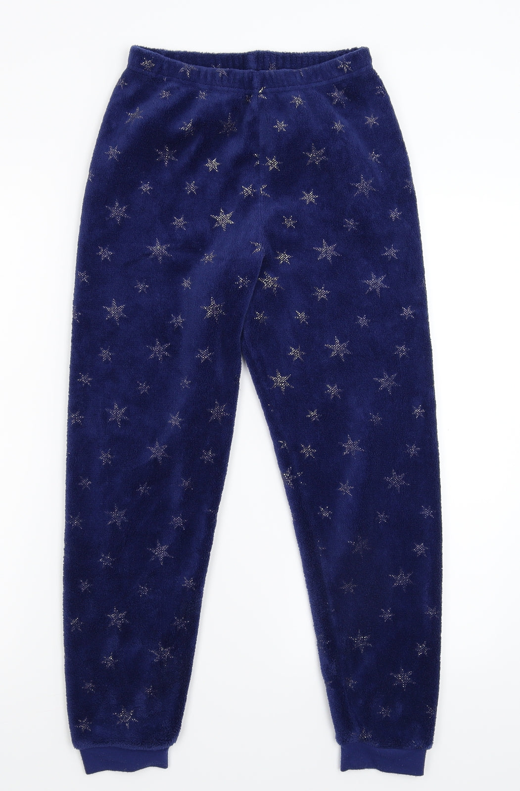 George Boys Blue Geometric Fleece  Pyjama Pants Size 10-11 Years