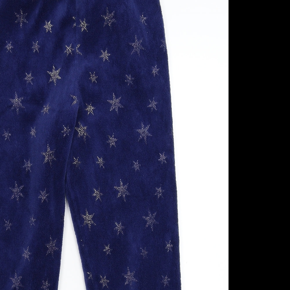 George Boys Blue Geometric Fleece  Pyjama Pants Size 10-11 Years