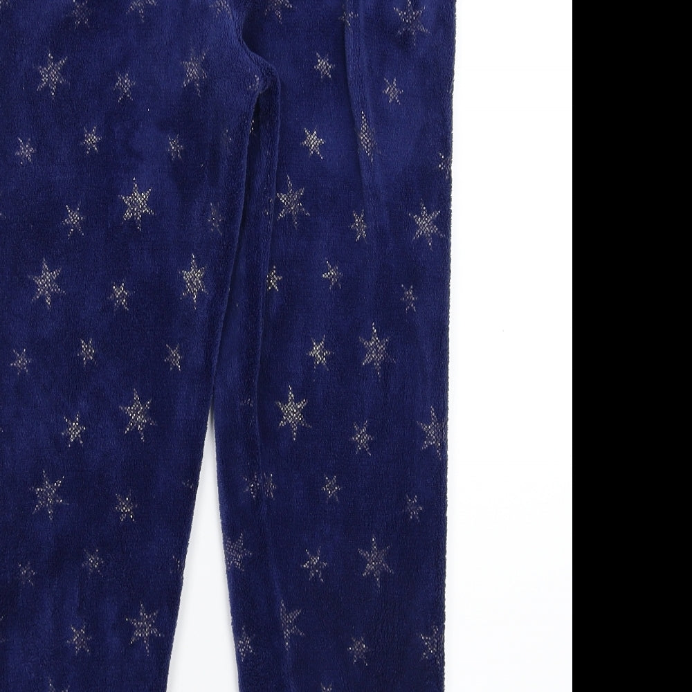 George Boys Blue Geometric Fleece  Pyjama Pants Size 10-11 Years