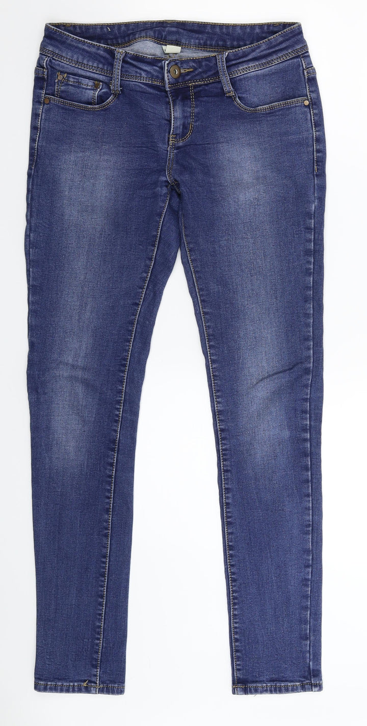Preworn Womens Blue Denim Skinny Jeans Size 30 in L29 in