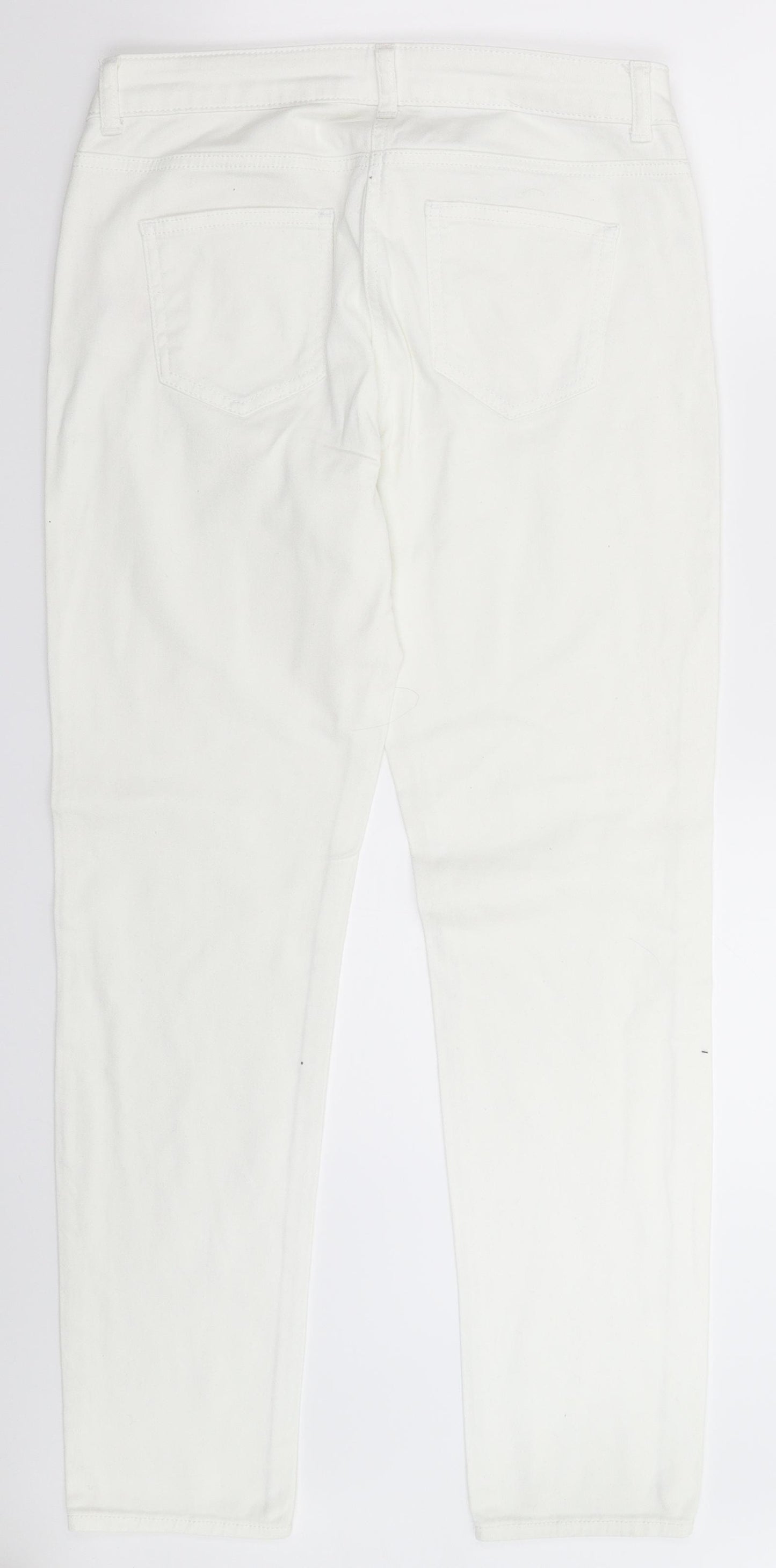 Wallis Womens White  Denim Skinny Jeans Size 10 L29 in