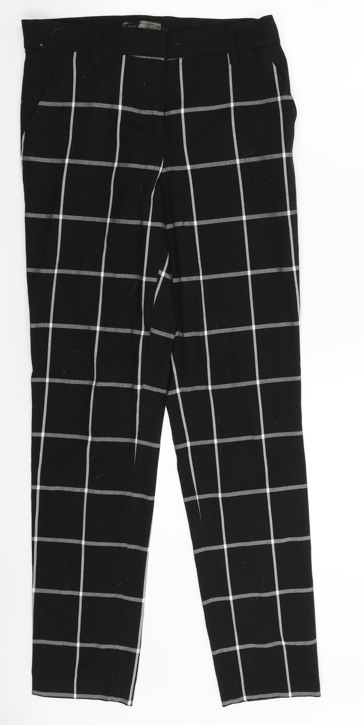 bonprix Womens Black Check  Capri Trousers Size 30 in L30 in
