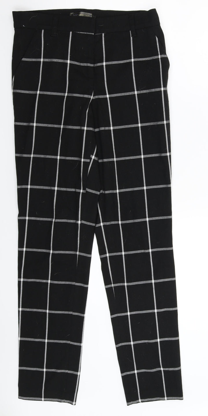 bonprix Womens Black Check  Capri Trousers Size 30 in L30 in