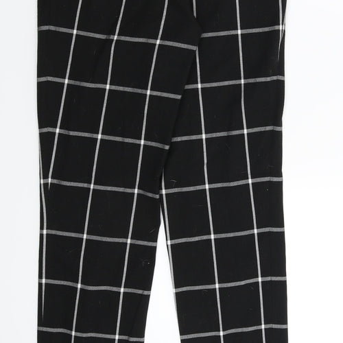 bonprix Womens Black Check  Capri Trousers Size 30 in L30 in