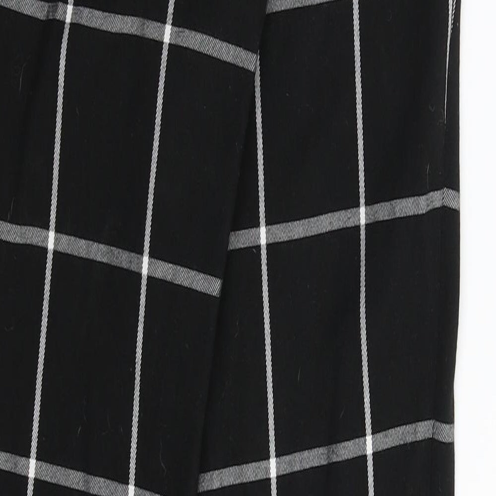 bonprix Womens Black Check  Capri Trousers Size 30 in L30 in