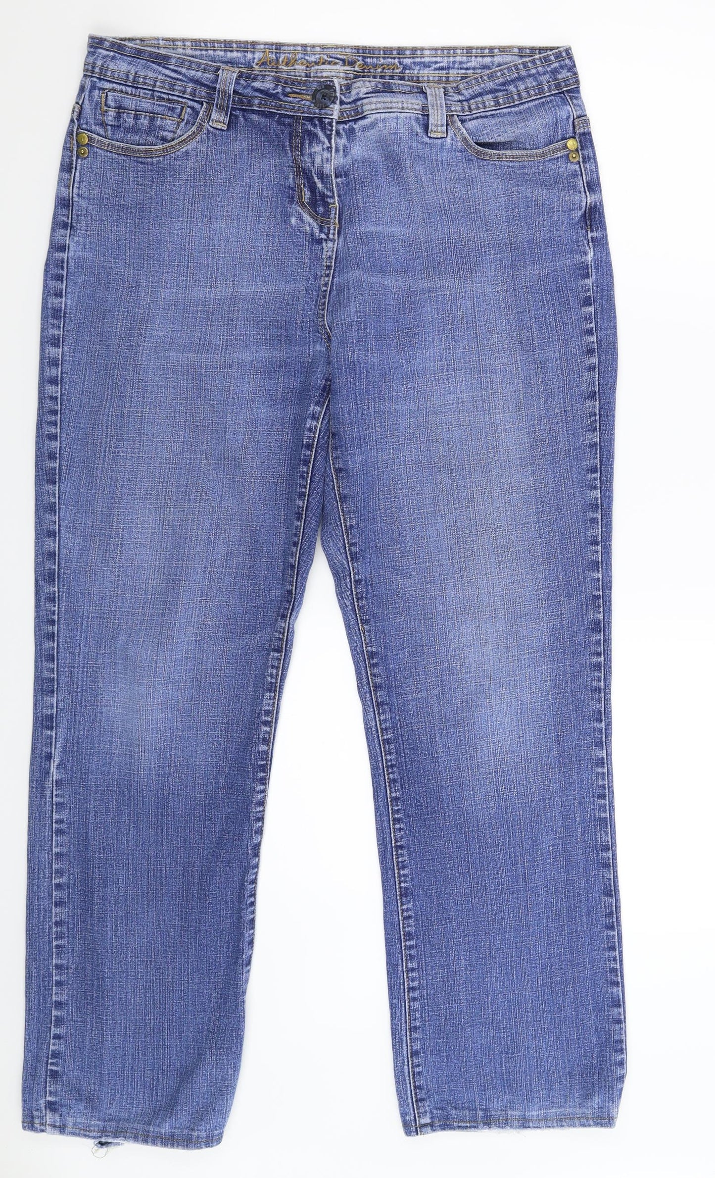BHS Womens Blue  Denim Straight Jeans Size 14 L28 in