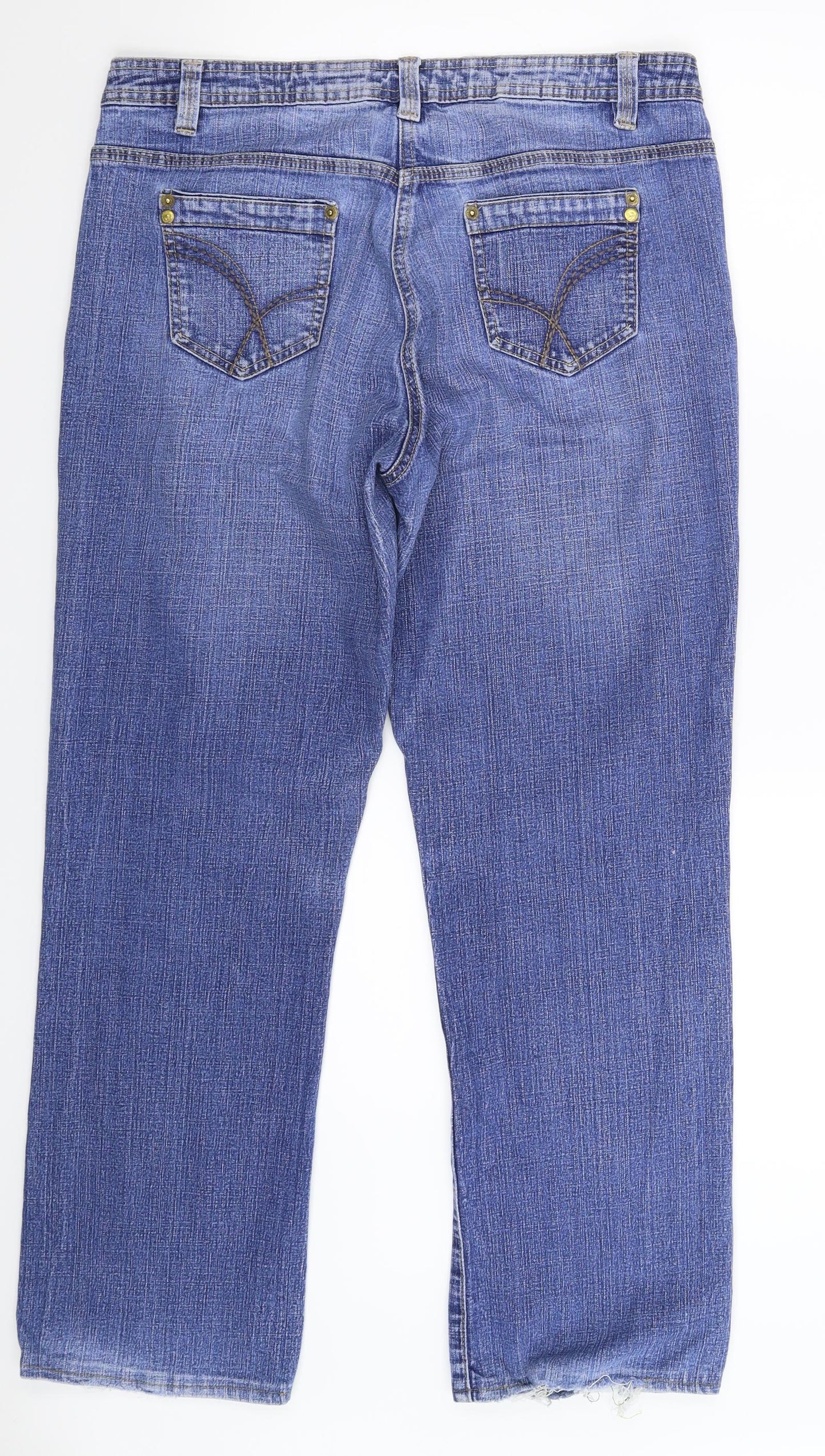 BHS Womens Blue  Denim Straight Jeans Size 14 L28 in