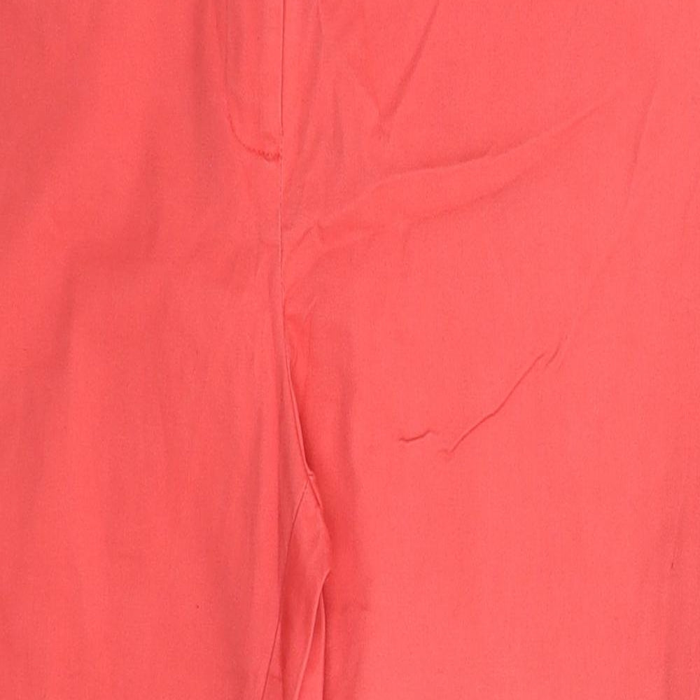M&Co Womens Pink   Cropped Trousers Size 12 L23 in