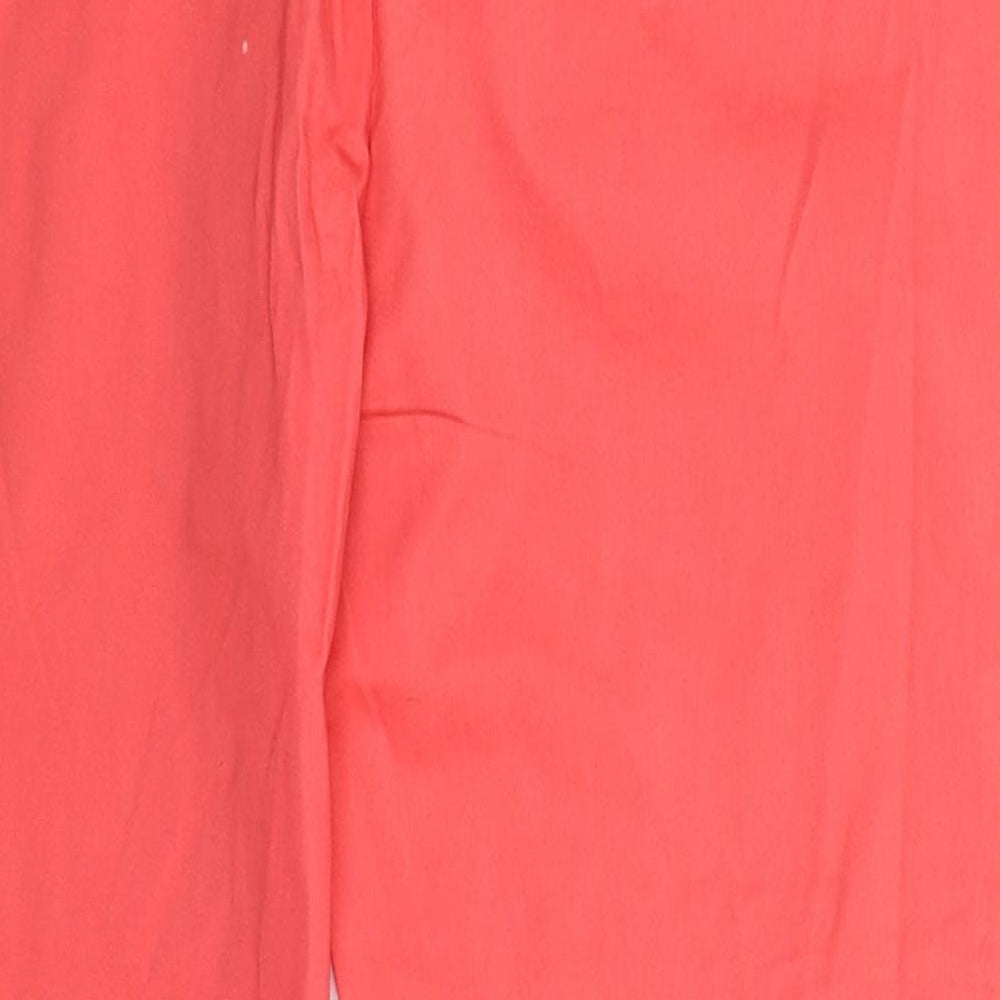 M&Co Womens Pink   Cropped Trousers Size 12 L23 in