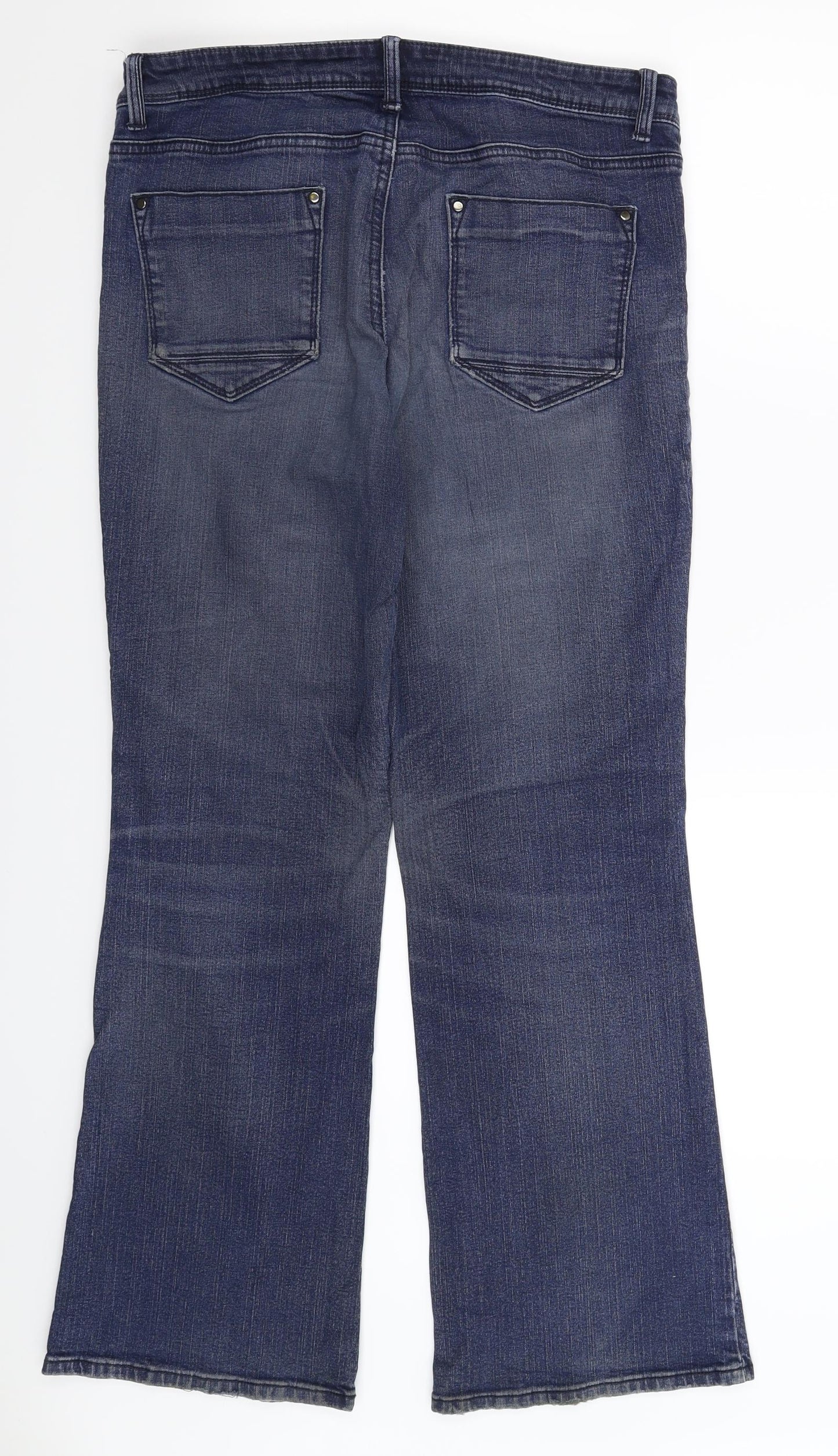 Marks and Spencer Womens Blue  Denim Bootcut Jeans Size 12 L29 in