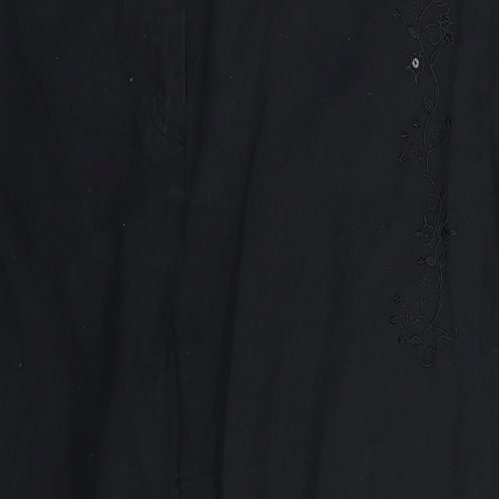 Marks and Spencer Womens Black   Cropped Trousers Size 20 L24 in