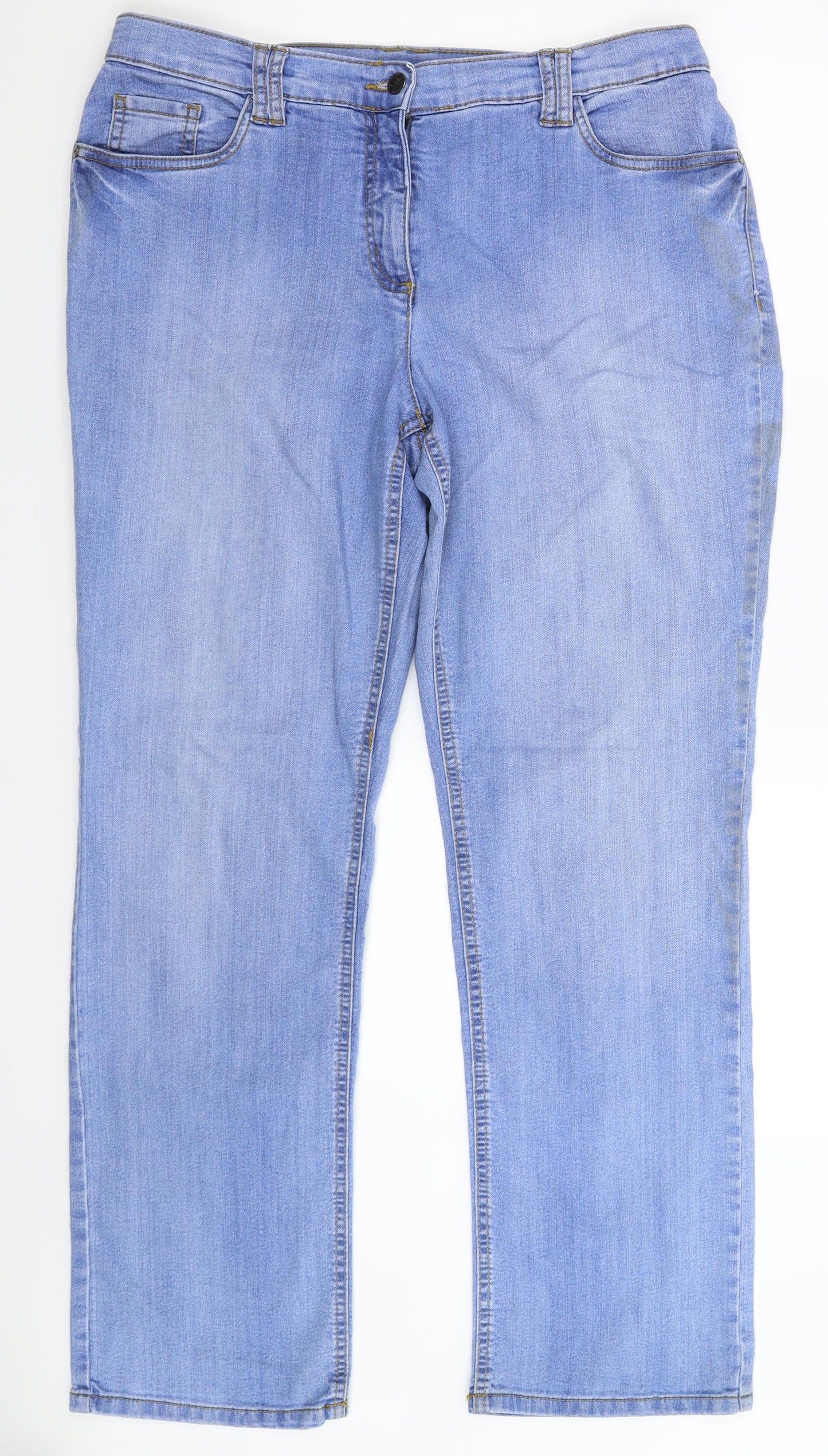 bonprix Womens Blue  Denim Straight Jeans Size 16 L30 in