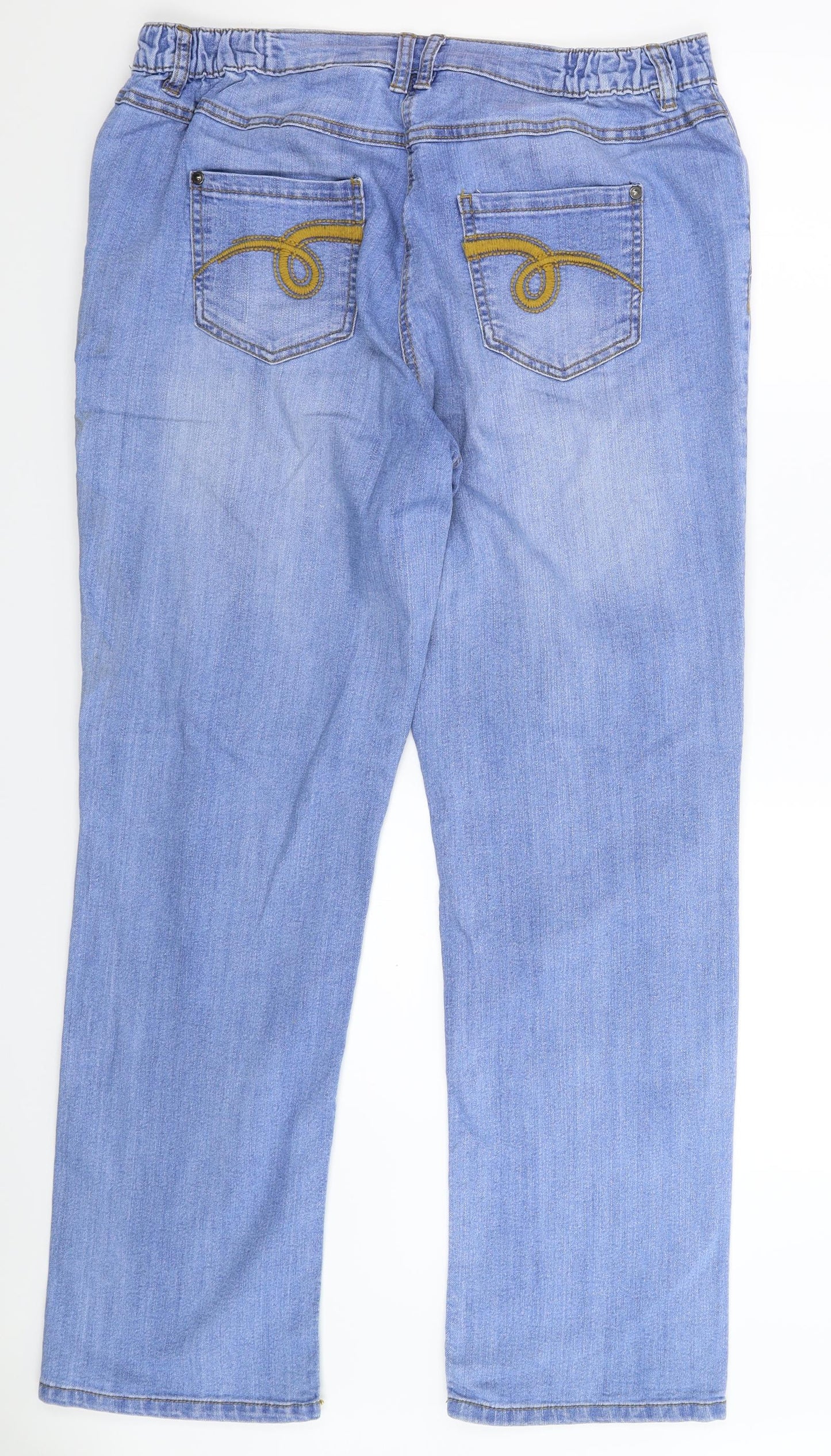 bonprix Womens Blue  Denim Straight Jeans Size 16 L30 in