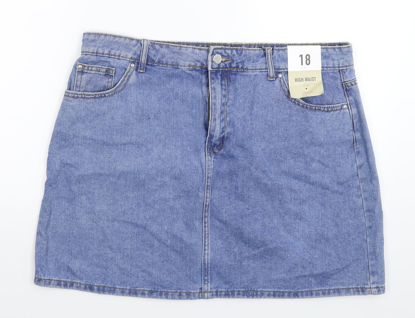 Denim Co Womens Blue  Denim A-Line Skirt Size 18