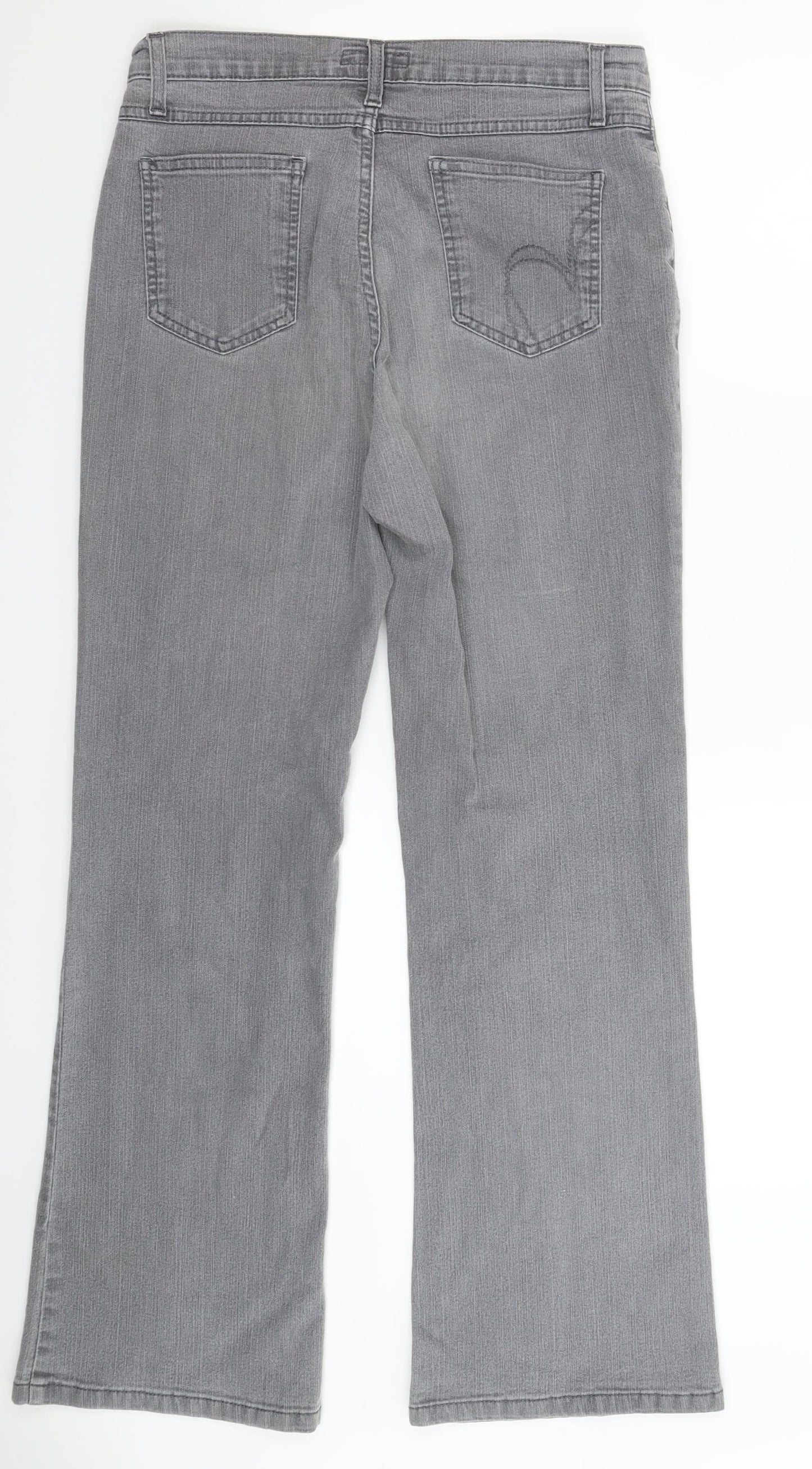 Per Una Womens Grey  Denim Bootcut Jeans Size 10 L29 in