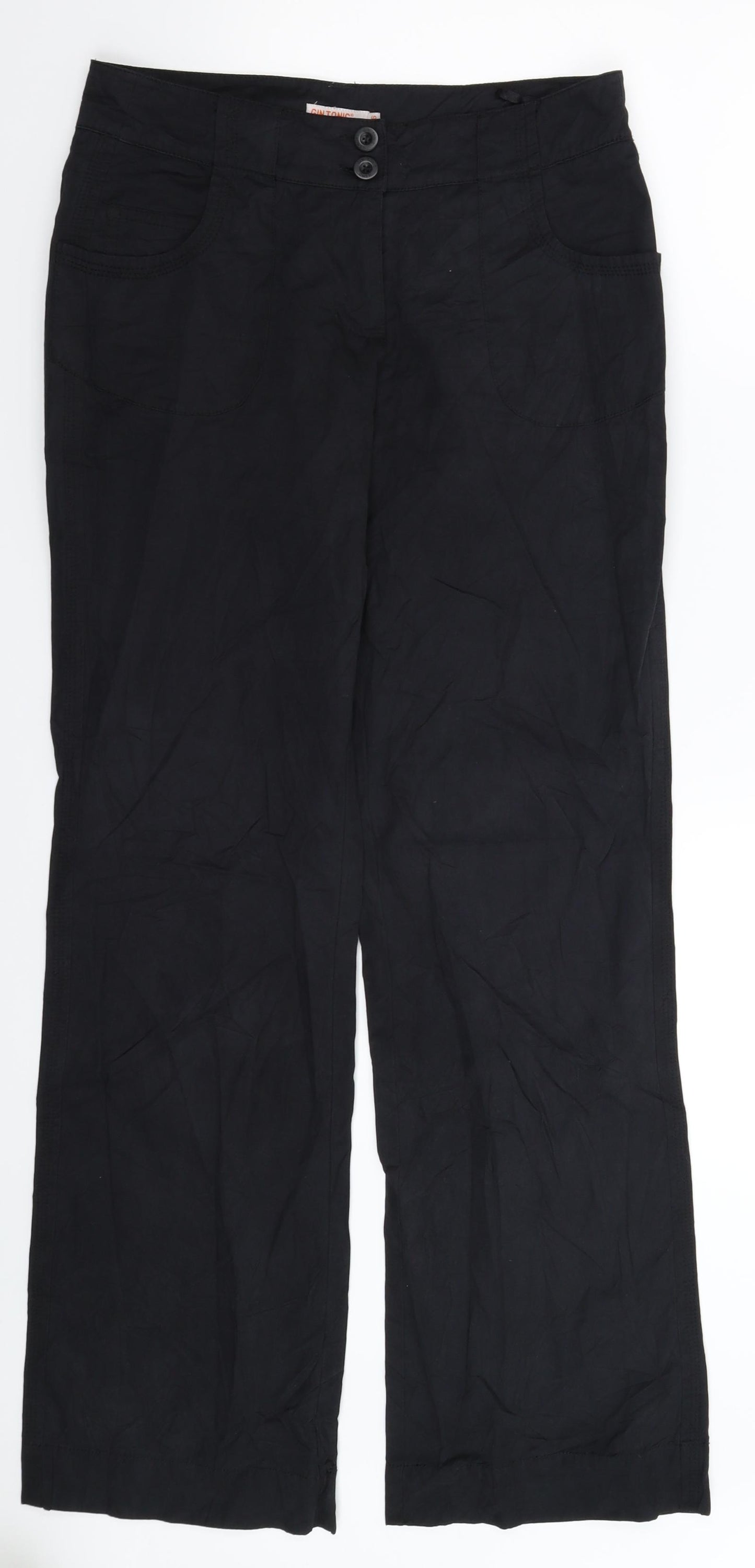 GIN TONIC Womens Black   Trousers  Size 8 L30 in
