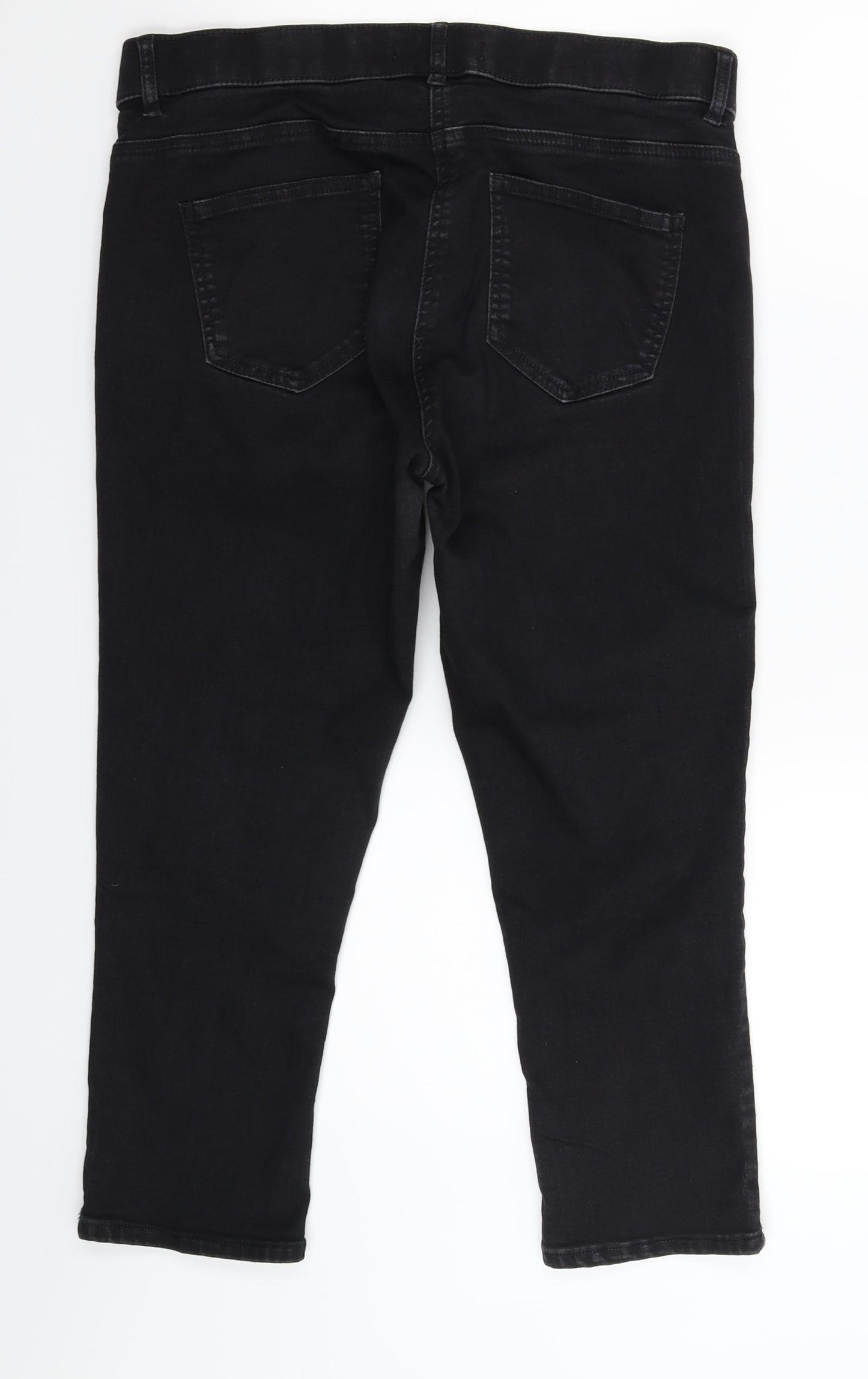 George Womens Black  Denim Cropped Jeans Size 16 L23 in