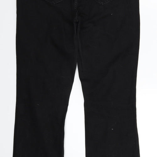 Red Herring Womens Black  Denim Bootcut Jeans Size 14 L29 in