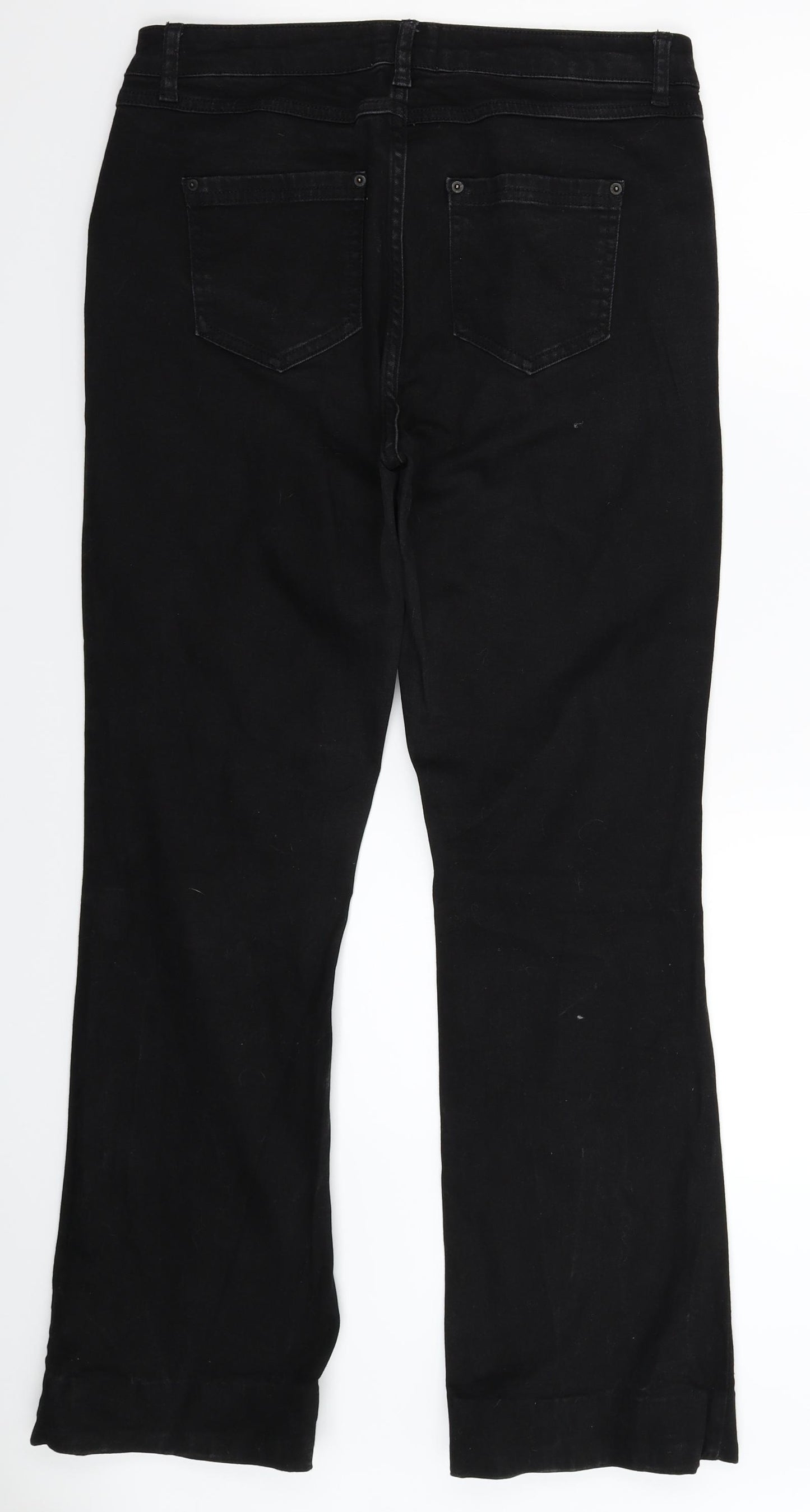 Red Herring Womens Black  Denim Bootcut Jeans Size 14 L29 in
