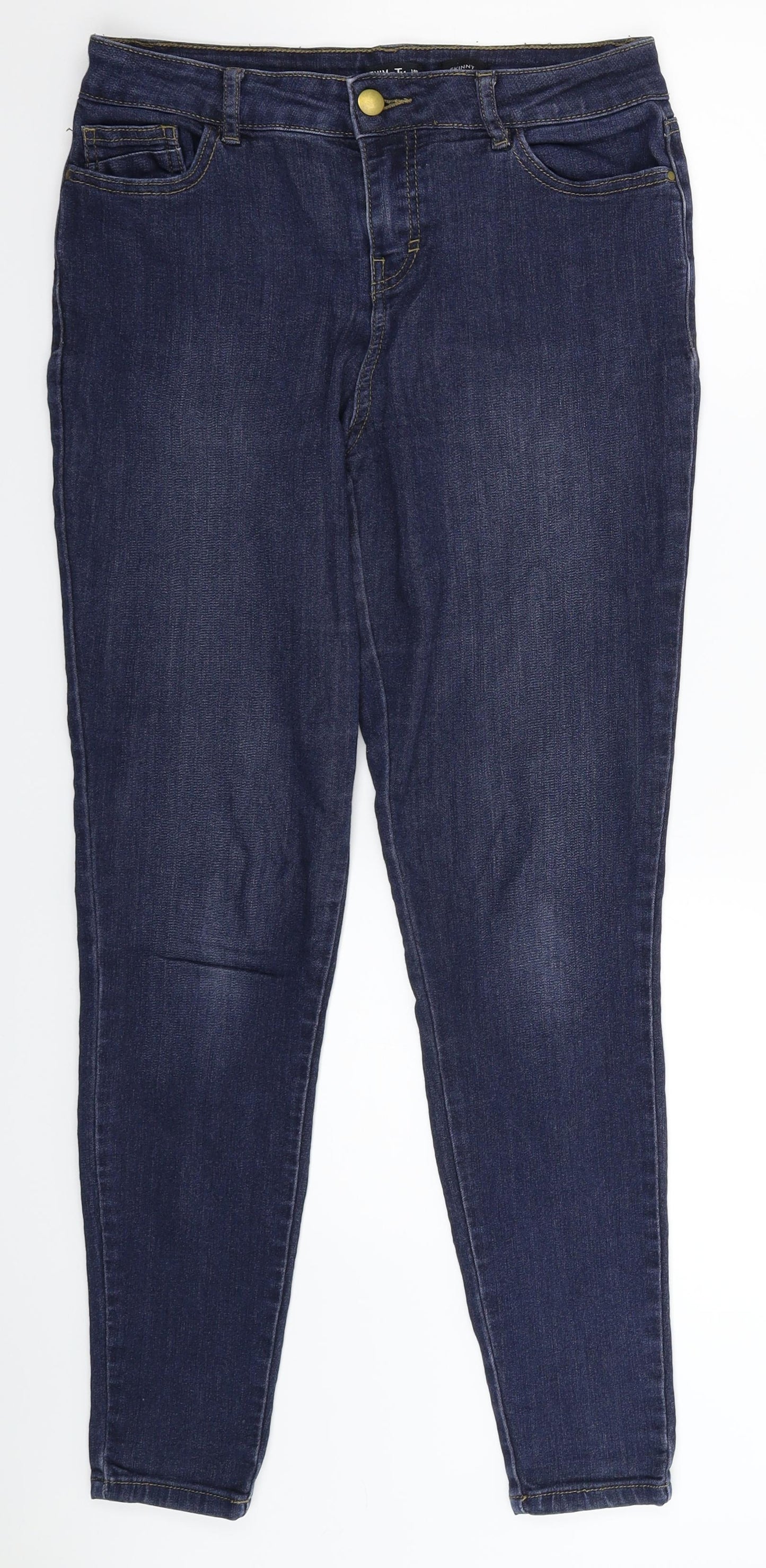 TU Womens Blue  Denim Jegging Jeans Size 10 L29 in