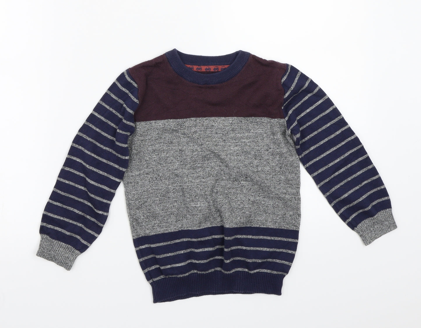 TU Boys Blue Striped  Pullover Jumper Size 3-4 Years