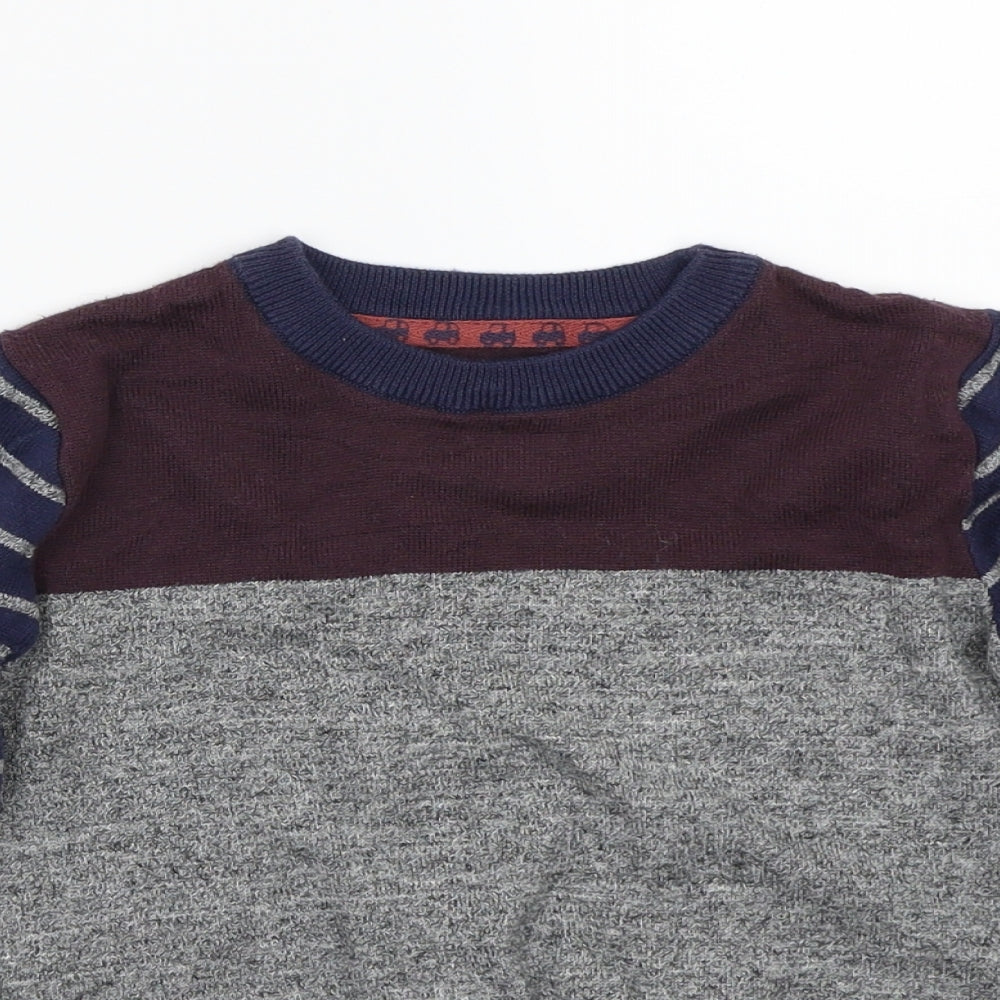 TU Boys Blue Striped  Pullover Jumper Size 3-4 Years