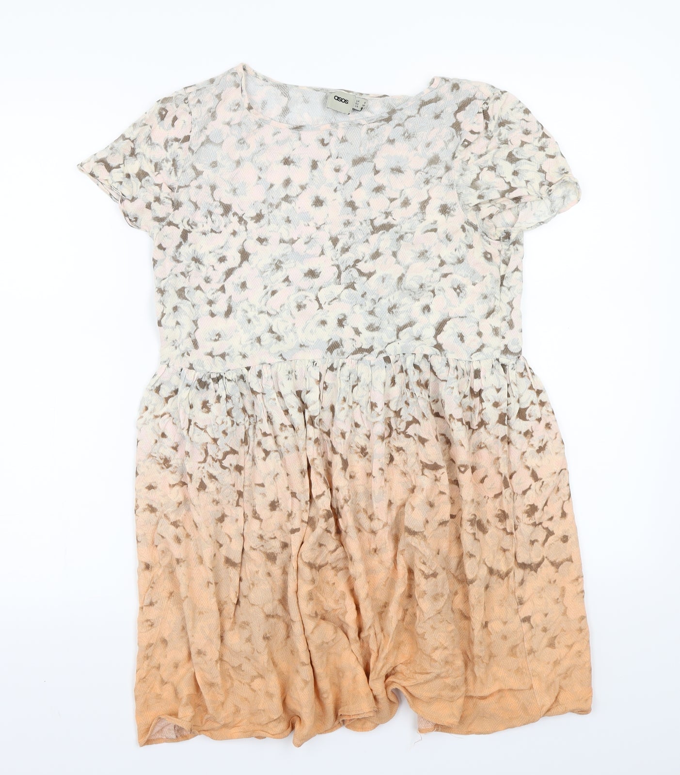 ASOS Womens Orange Floral  A-Line  Size 8