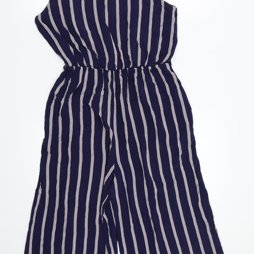 Primark Womens Blue Striped  Jumpsuit One-Piece Size 14