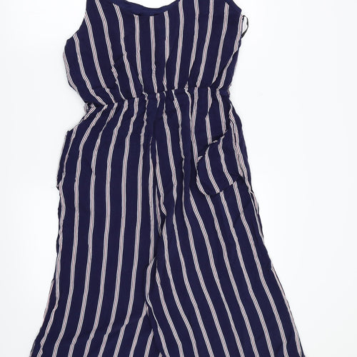 Primark Womens Blue Striped  Jumpsuit One-Piece Size 14
