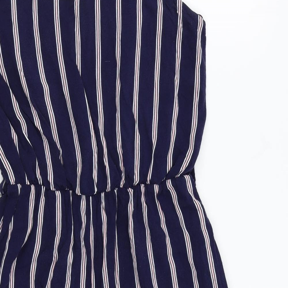 Primark Womens Blue Striped  Jumpsuit One-Piece Size 14