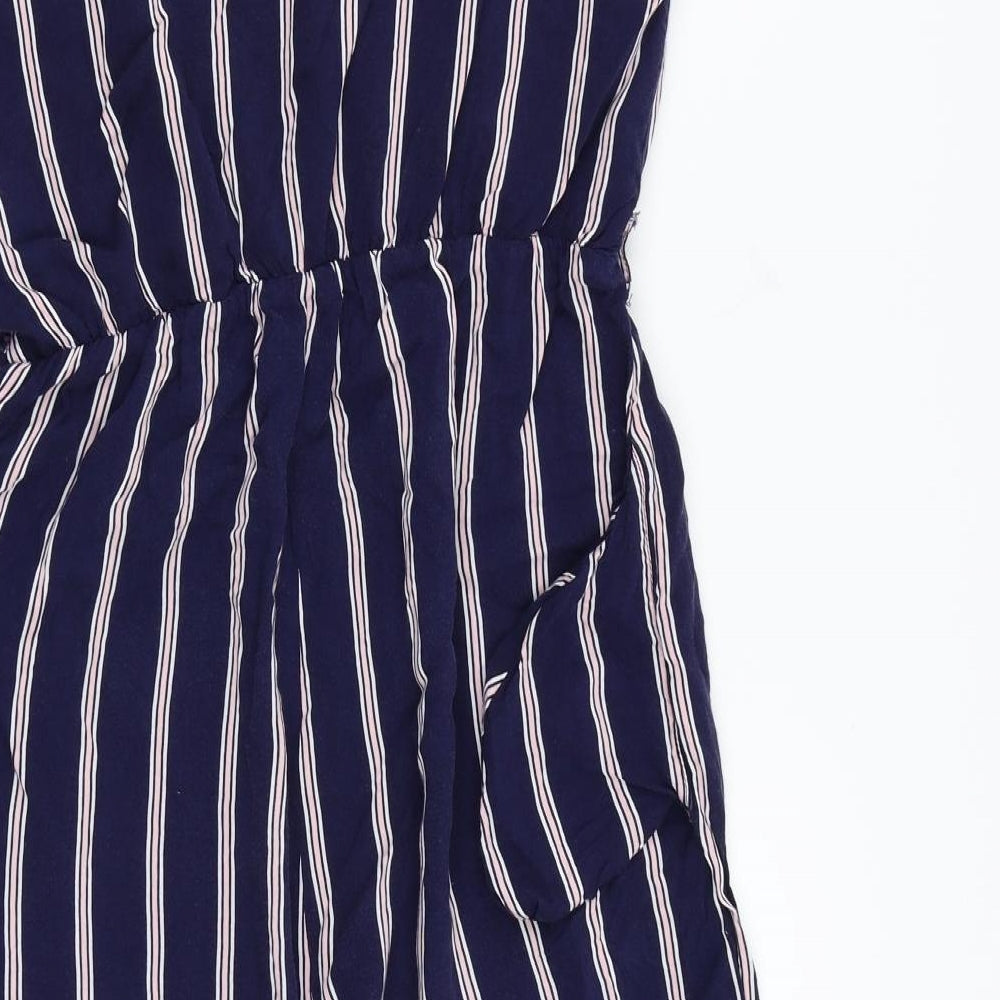 Primark Womens Blue Striped  Jumpsuit One-Piece Size 14
