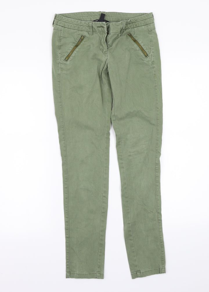 Mango Womens Green Trousers Size 34 L28 in