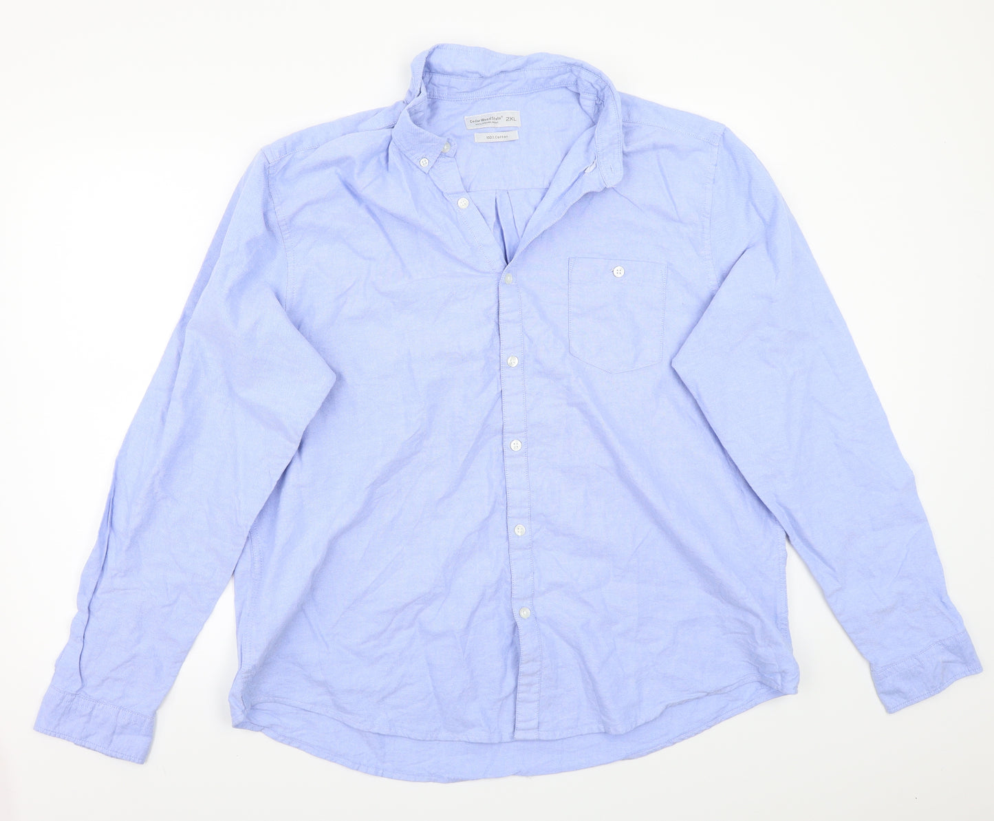 Cedar Wood State Mens Blue    Button-Up Size 2XL