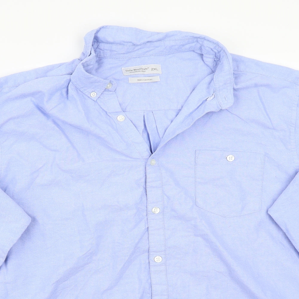 Cedar Wood State Mens Blue    Button-Up Size 2XL