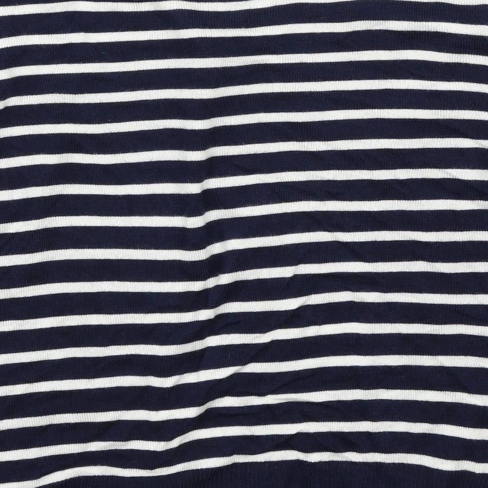 Primark Womens Blue Striped  Cardigan Jumper Size 14