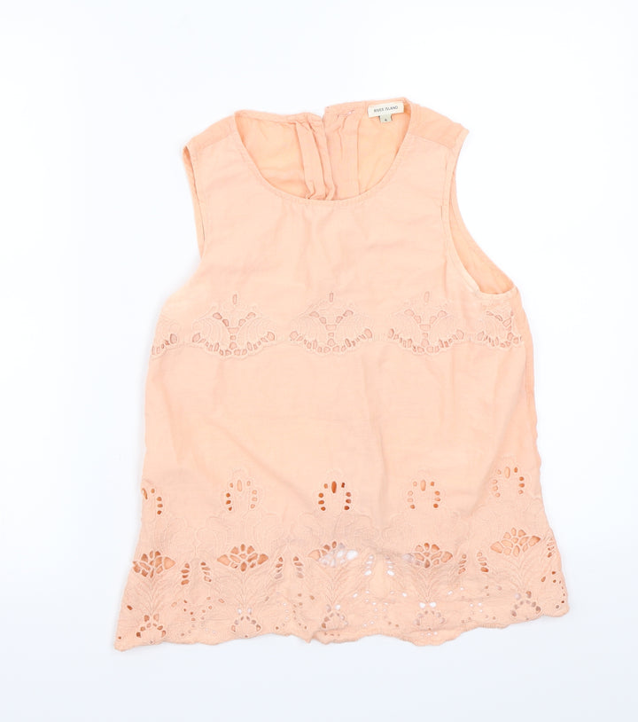 River Island Womens Orange   Basic T-Shirt Size 6